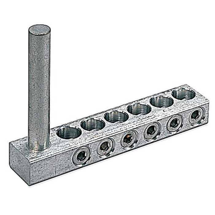 HOMAC. BARRA P/TRANSF AL. 4 SALIDAS PERNO 1"